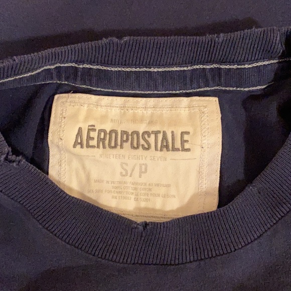 Aeropostale Men’s Short Sleeve Graphic T-Shirt S Blue/Gray/White Good Condition - Picture 4 of 8